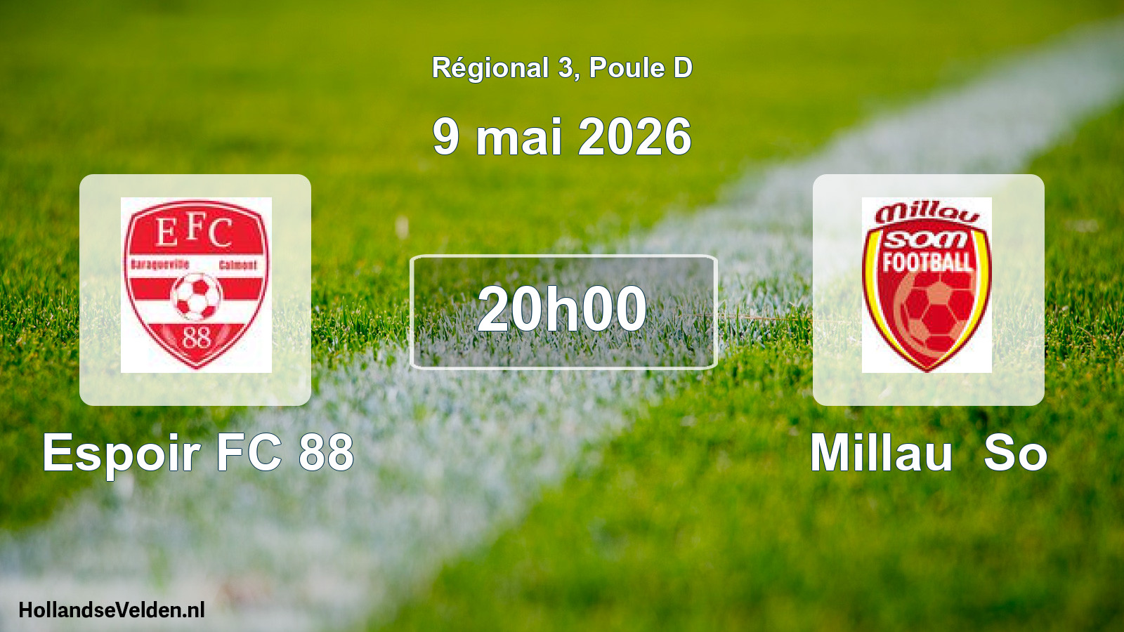 Geplande wedstrijd: Espoir FC 88 - Millau So (9 mai 2026)
