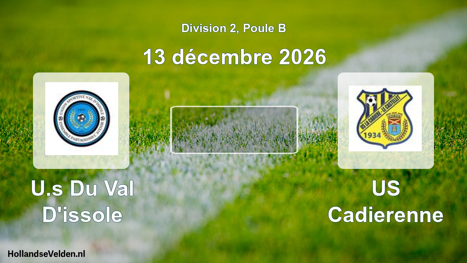 Match programmé: U.s Du Val D'issole - US Cadierenne (13 décembre 2026)