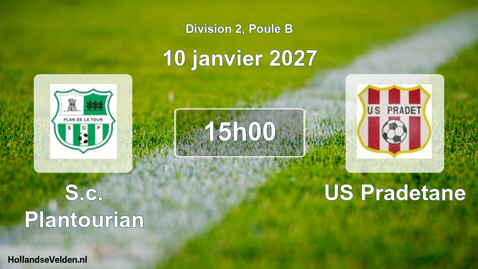 Match programmé: S.c. Plantourian - US Pradetane (10 janvier 2027)