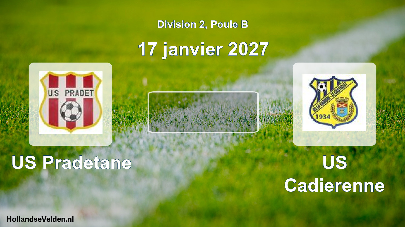 Match programmé: US Pradetane - US Cadierenne (17 janvier 2027)