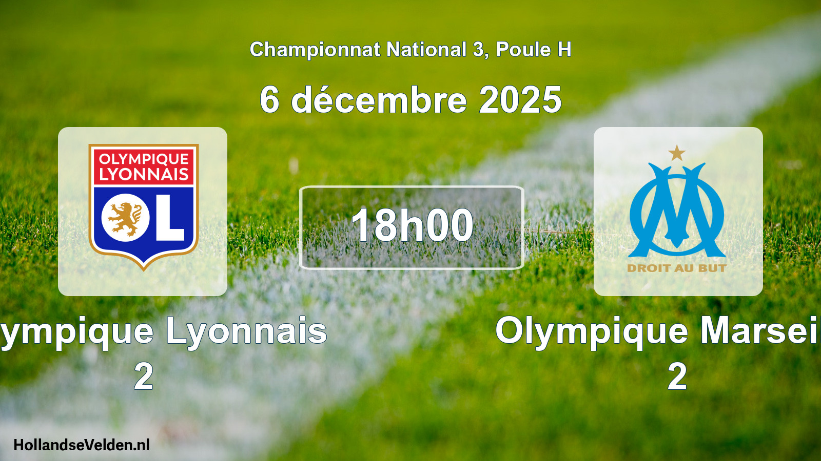Geplande wedstrijd: Olympique Lyonnais 2 - Olympique Marseille 2 (6 décembre 2025)