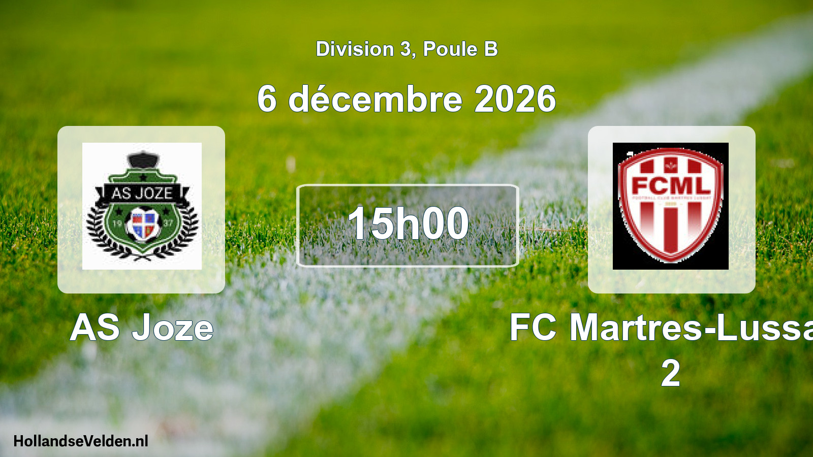 Scheduled Match: AS Joze - FC Martres-Lussat 2 (6 December 2026)