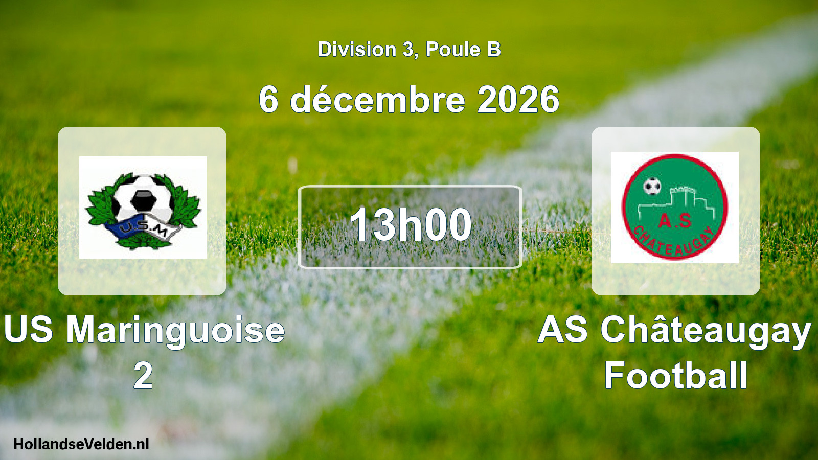 Match programmé: US Maringuoise 2 - AS Châteaugay Football (6 décembre 2026)