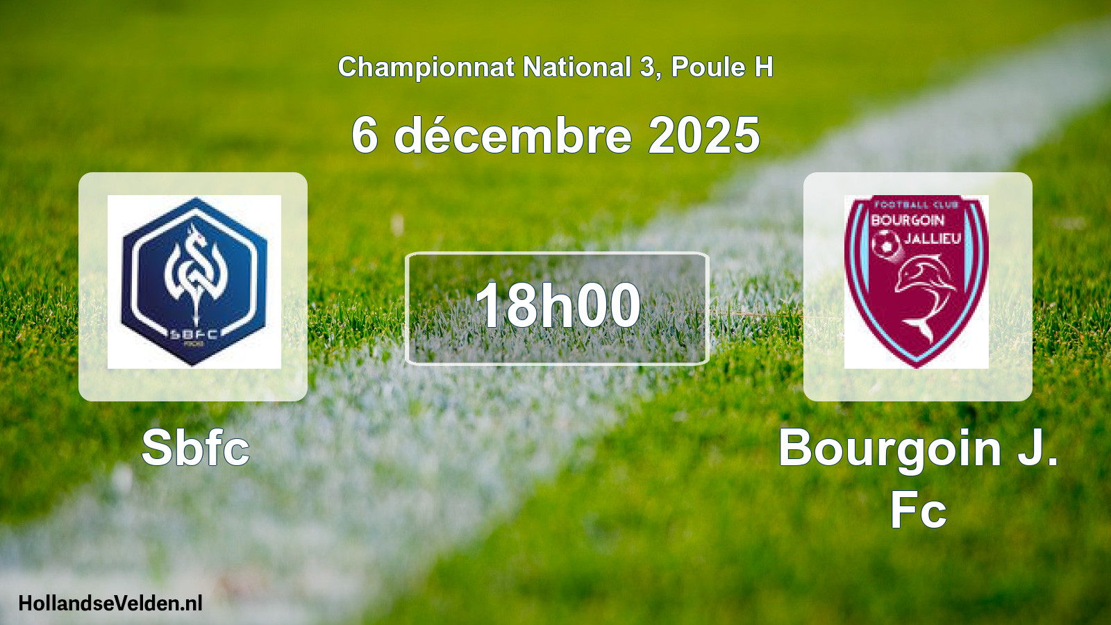Scheduled Match: Sbfc - Bourgoin J. Fc (6 December 2025)