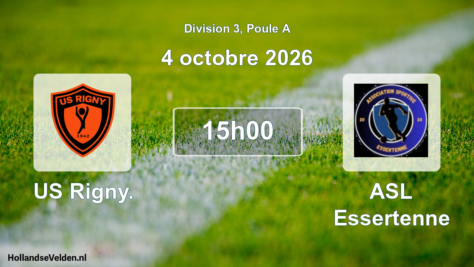 Scheduled Match: US Rigny. - ASL Essertenne (4 October 2026)