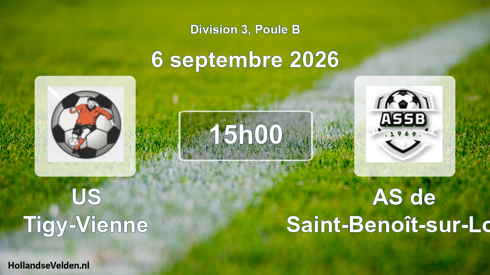 Match programmé: US Tigy-Vienne - AS de Saint-Benoît-sur-Loire (6 septembre 2026)