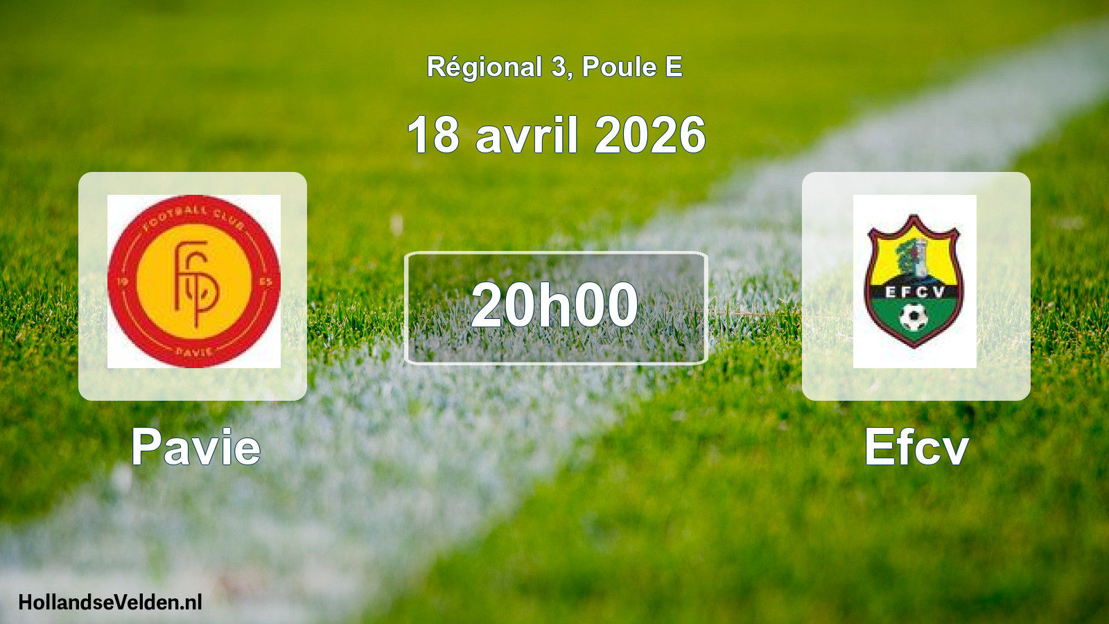 Scheduled Match: Pavie - Efcv (18 April 2026)
