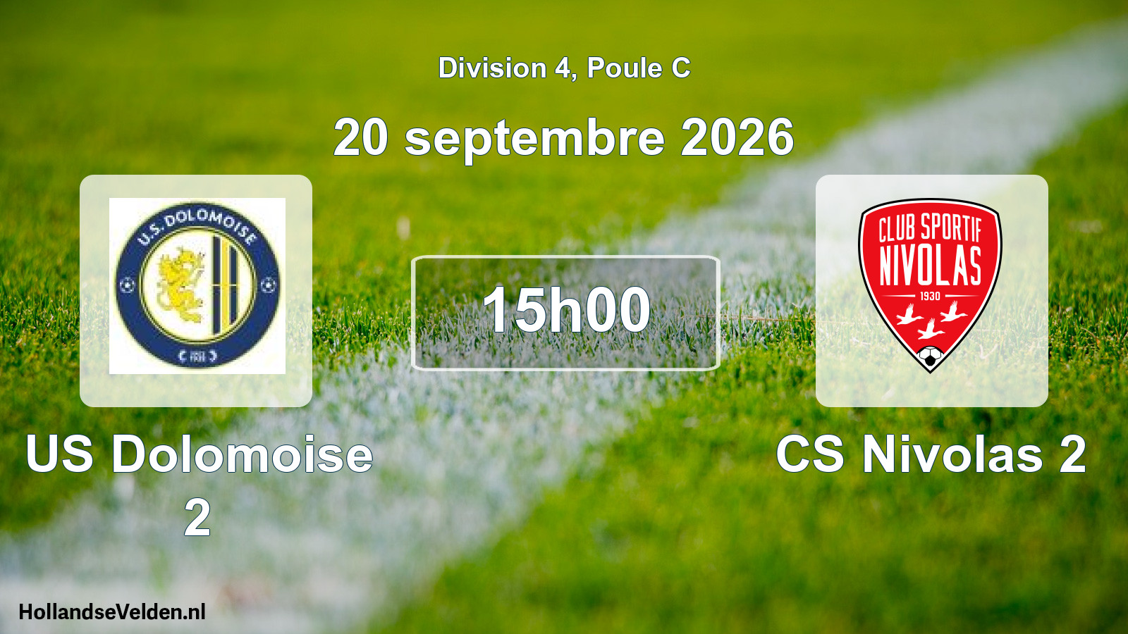 Scheduled Match: US Dolomoise 2 - CS Nivolas 2 (20 September 2026)