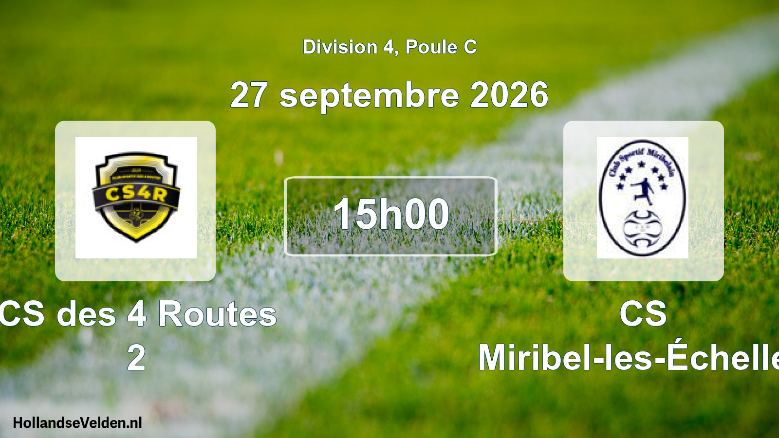 Geplande wedstrijd: CS des 4 Routes 2 - CS Miribel-les-Échelles (27 september 2026)