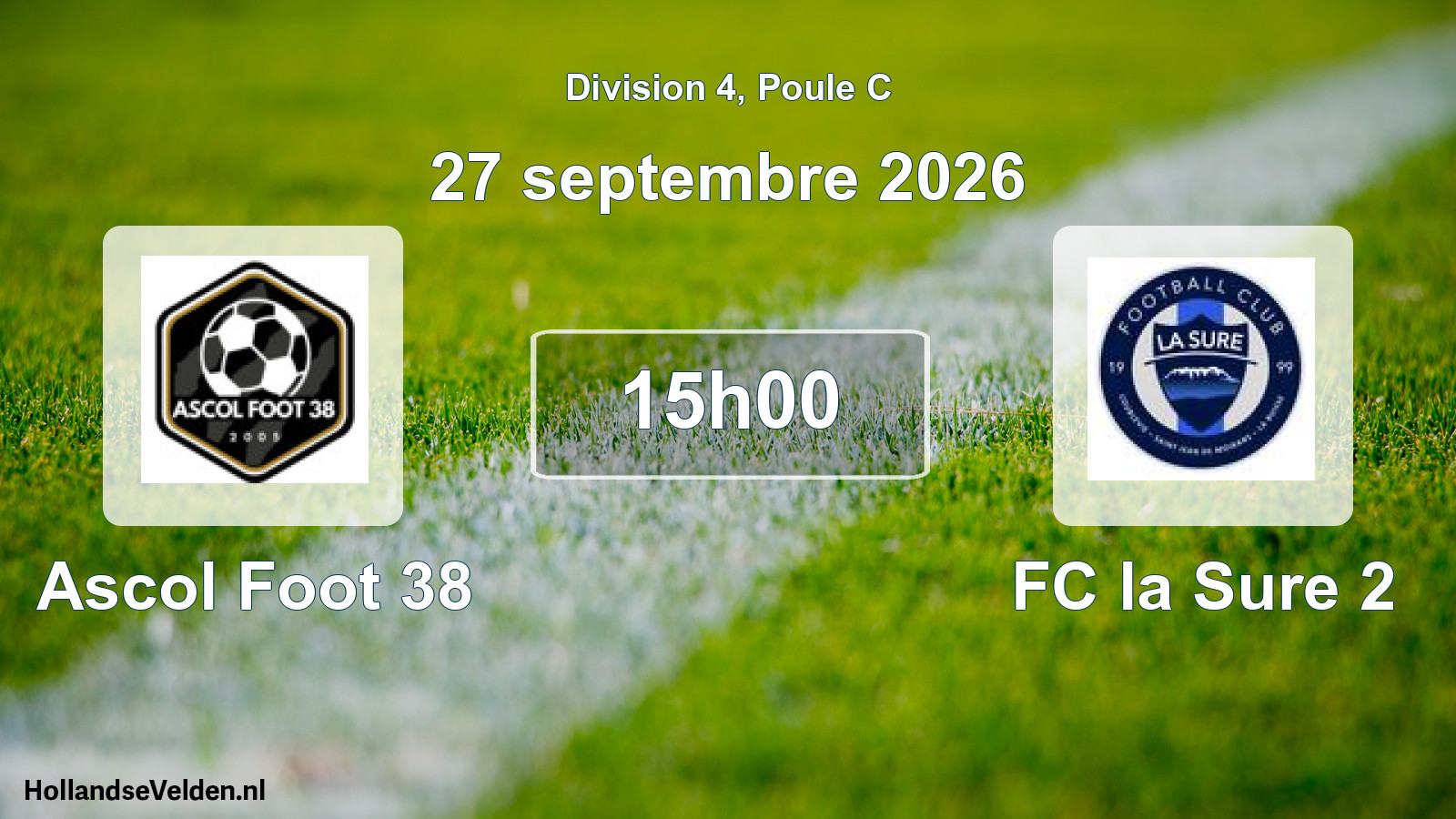 Scheduled Match: Ascol Foot 38 - FC la Sure 2 (27 September 2026)