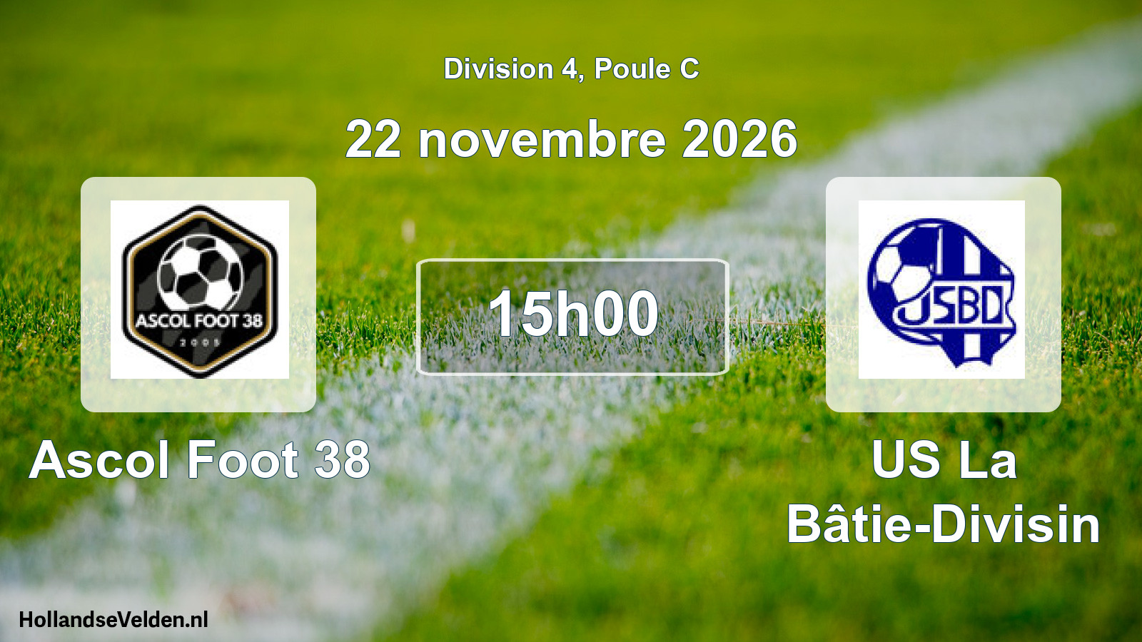 Scheduled Match: Ascol Foot 38 - US La Bâtie-Divisin (22 November 2026)