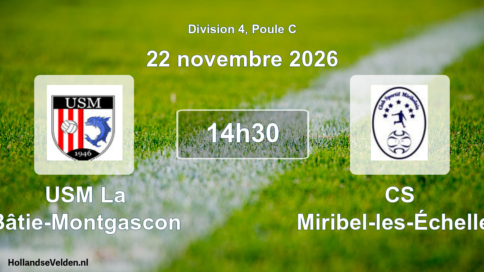 Scheduled Match: USM La Bâtie-Montgascon - CS Miribel-les-Échelles (22 November 2026)