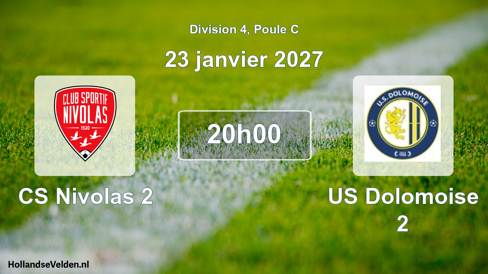 Scheduled Match: CS Nivolas 2 - US Dolomoise 2 (23 January 2027)