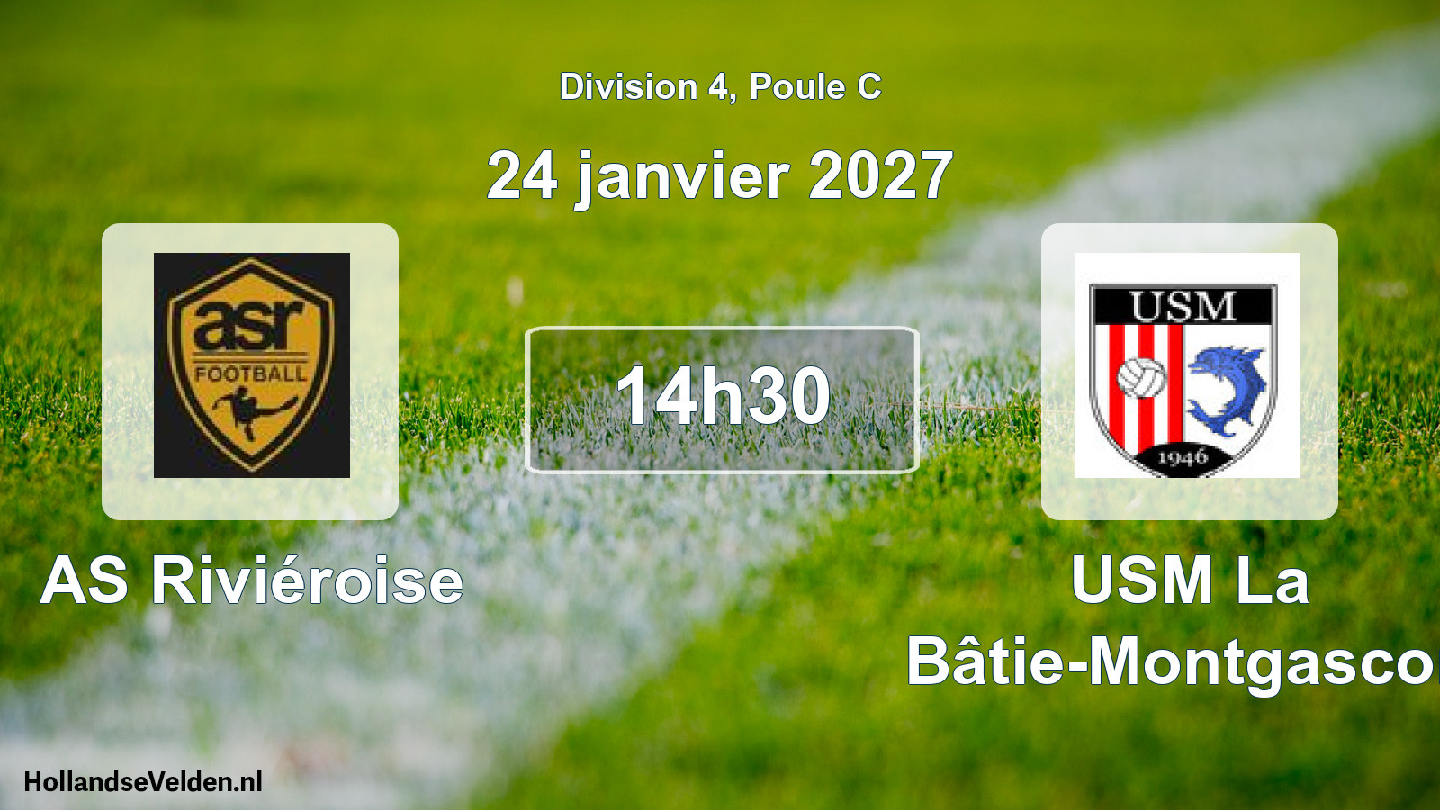 Scheduled Match: AS Riviéroise - USM La Bâtie-Montgascon (24 January 2027)