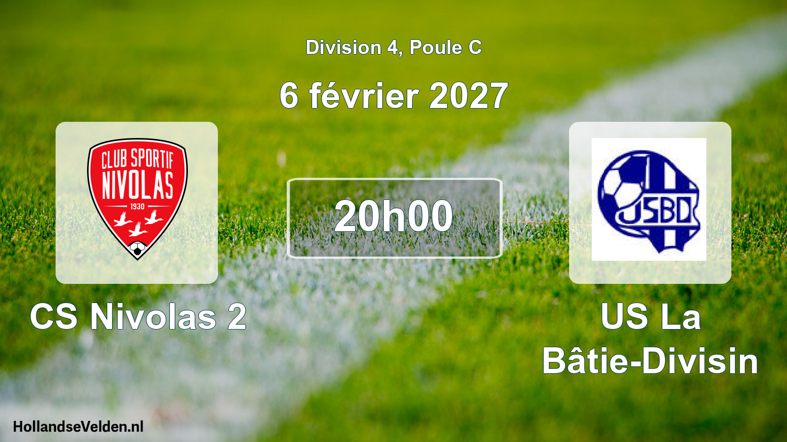 Scheduled Match: CS Nivolas 2 - US La Bâtie-Divisin (6 February 2027)