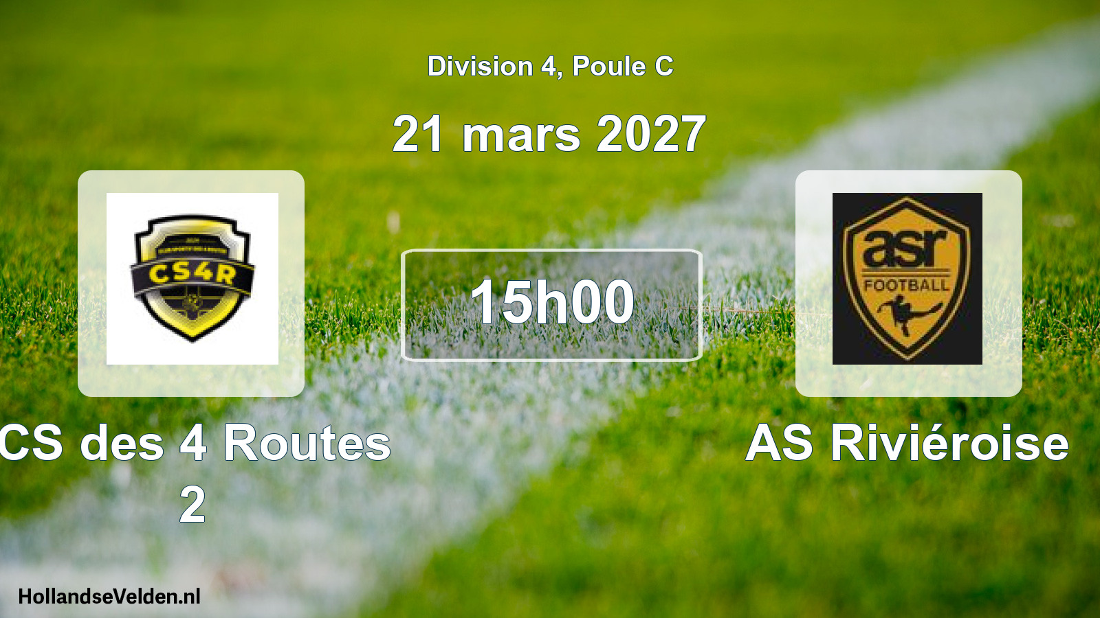 Match programmé: CS des 4 Routes 2 - AS Riviéroise (21 mars 2027)