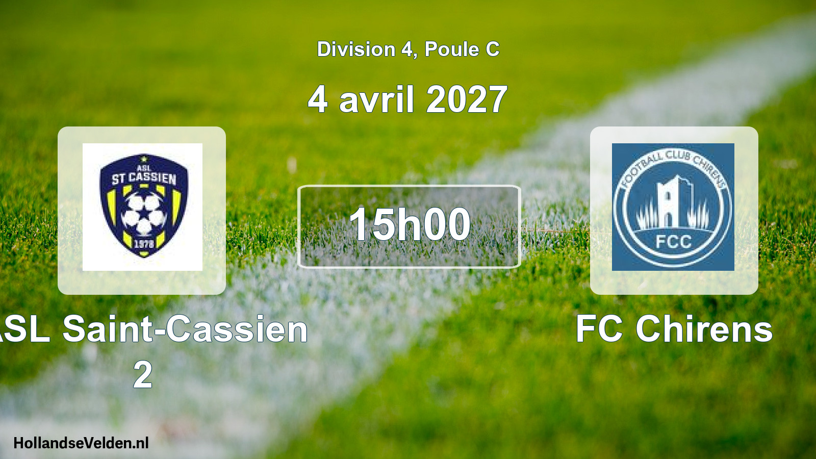 Scheduled Match: ASL Saint-Cassien 2 - FC Chirens (4 April 2027)