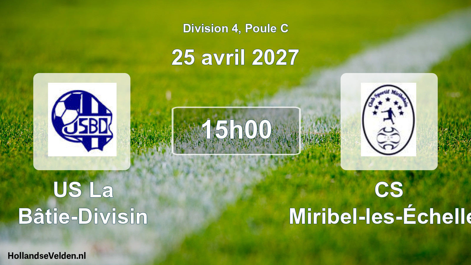 Scheduled Match: US La Bâtie-Divisin - CS Miribel-les-Échelles (25 April 2027)