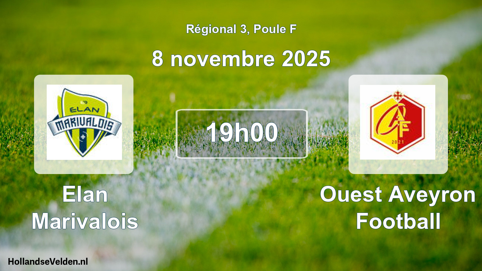 Geplande wedstrijd: Elan Marivalois - Ouest Aveyron Football (8 november 2025)