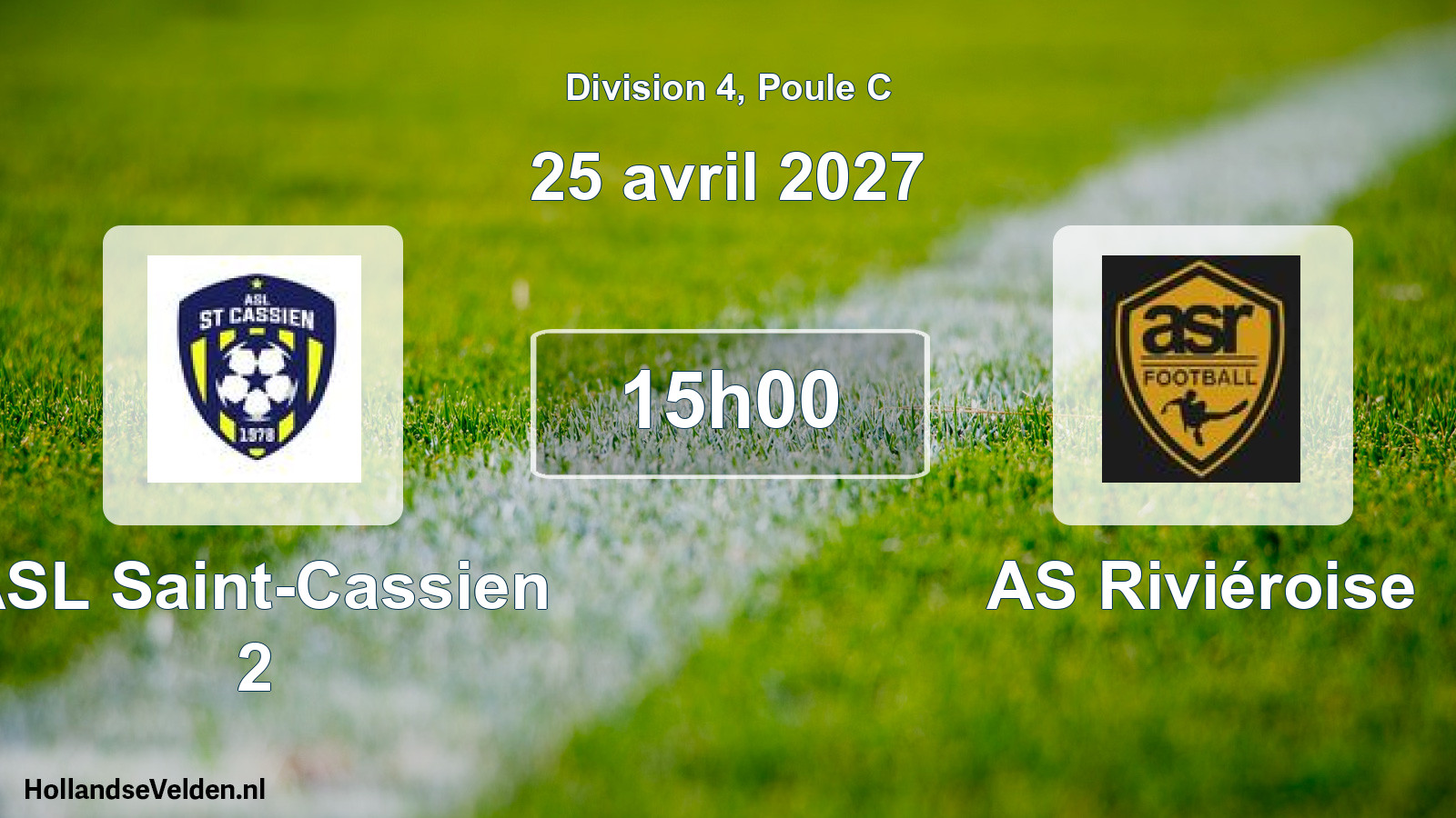 Geplande wedstrijd: ASL Saint-Cassien 2 - AS Riviéroise (25 april 2027)