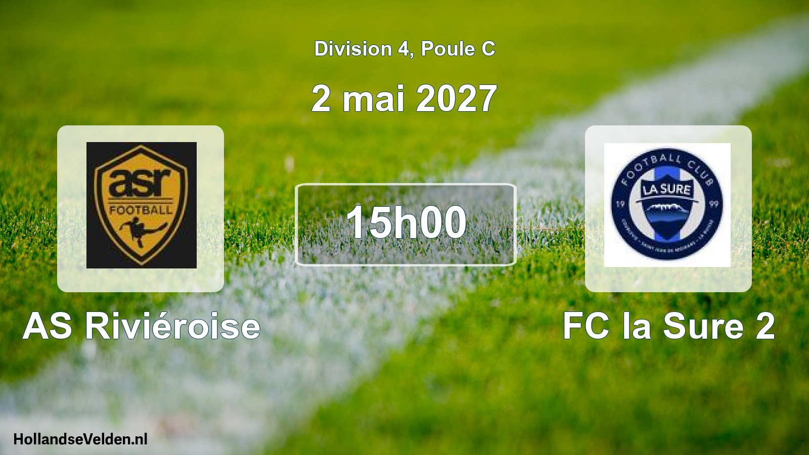Geplande wedstrijd: AS Riviéroise - FC la Sure 2 (2 mei 2027)