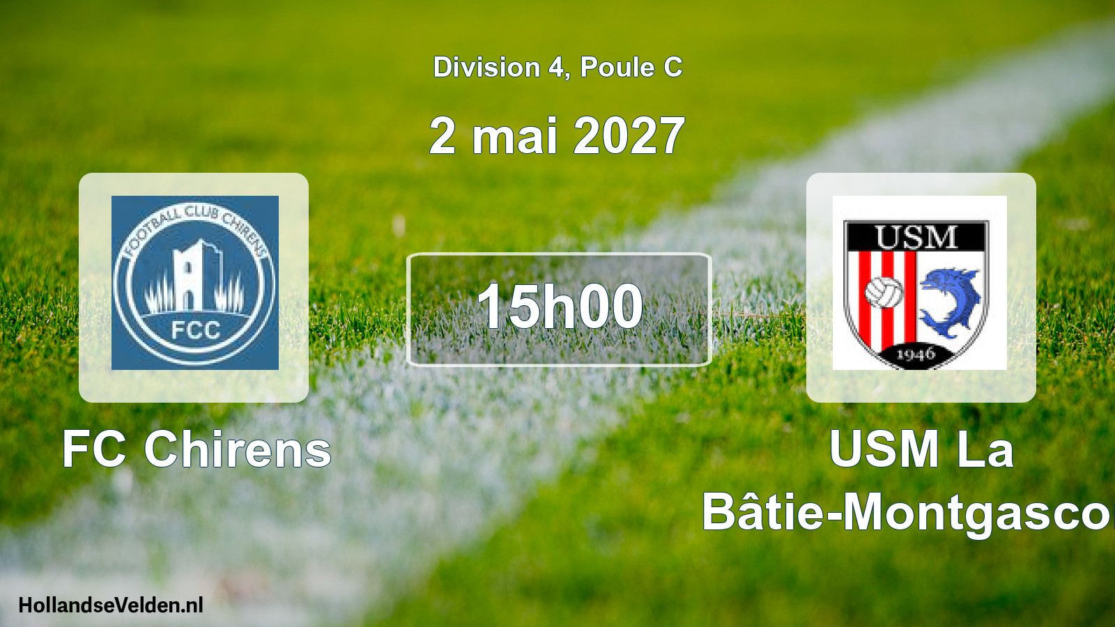 Match programmé: FC Chirens - USM La Bâtie-Montgascon (2 mai 2027)
