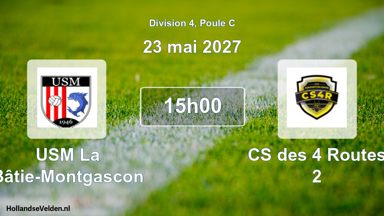 Match programmé: USM La Bâtie-Montgascon - CS des 4 Routes 2 (23 mai 2027)