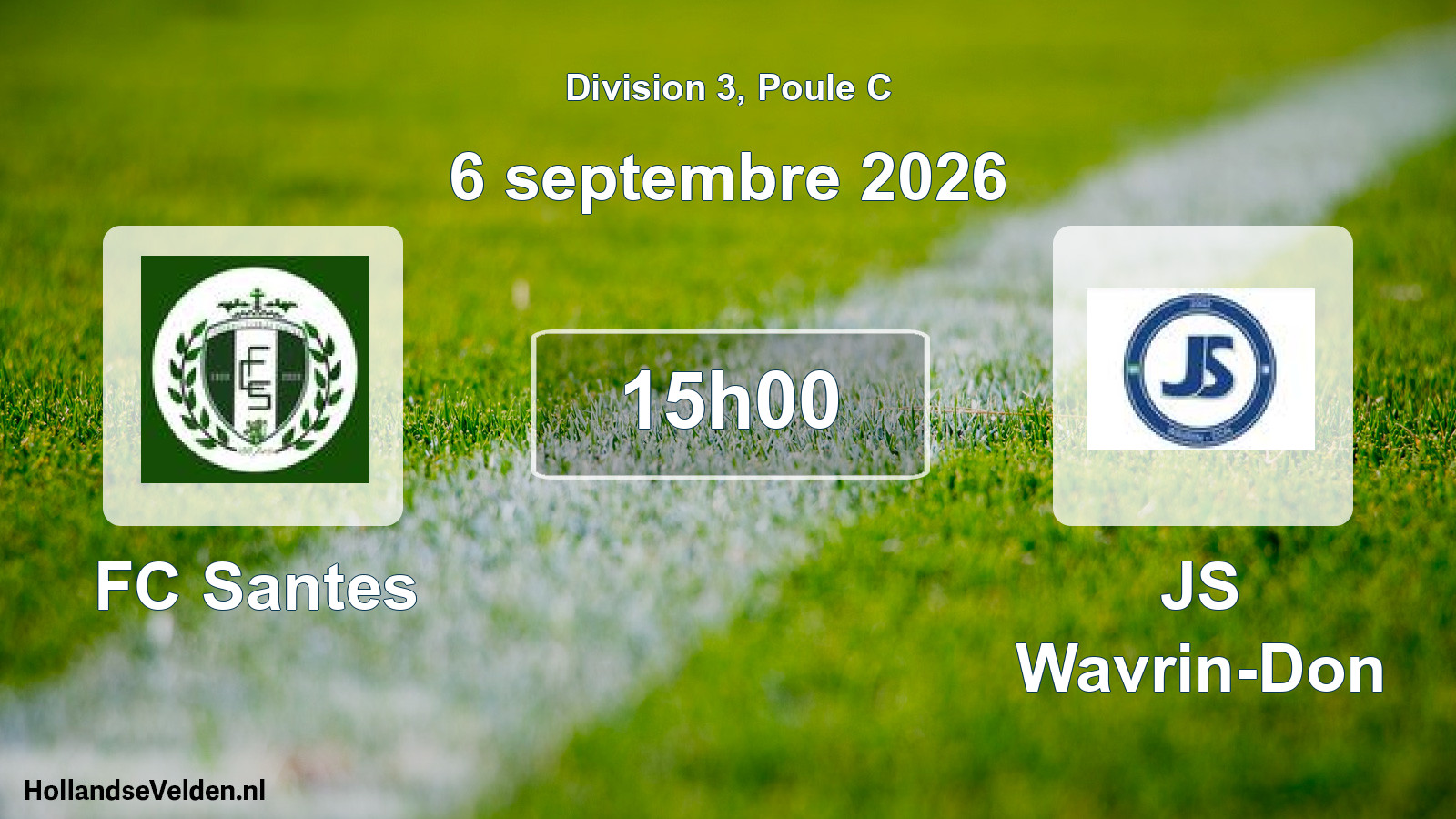 Scheduled Match: FC Santes - JS Wavrin-Don (6 September 2026)
