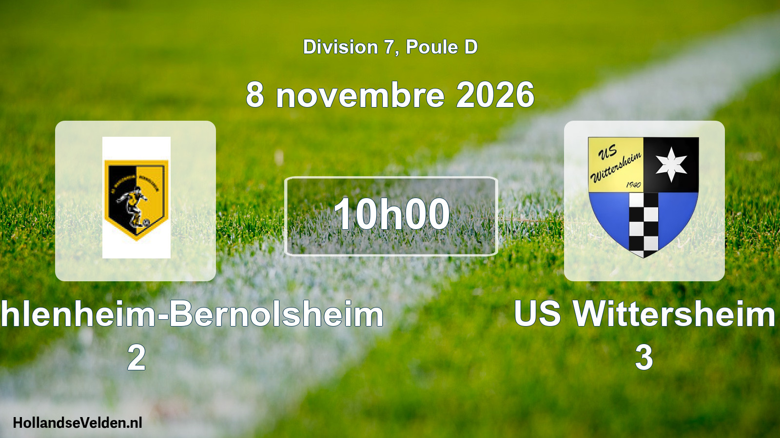 Scheduled Match: AS Wahlenheim-Bernolsheim 2 - US Wittersheim 3 (8 November 2026)