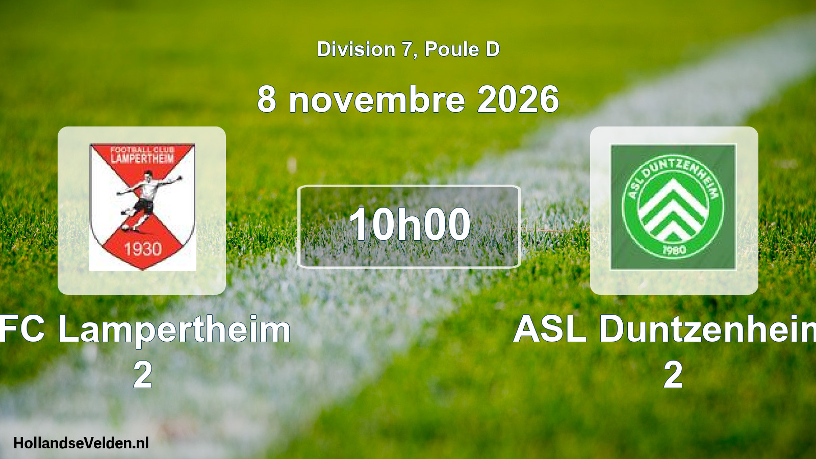 Scheduled Match: FC Lampertheim 2 - ASL Duntzenheim 2 (8 November 2026)
