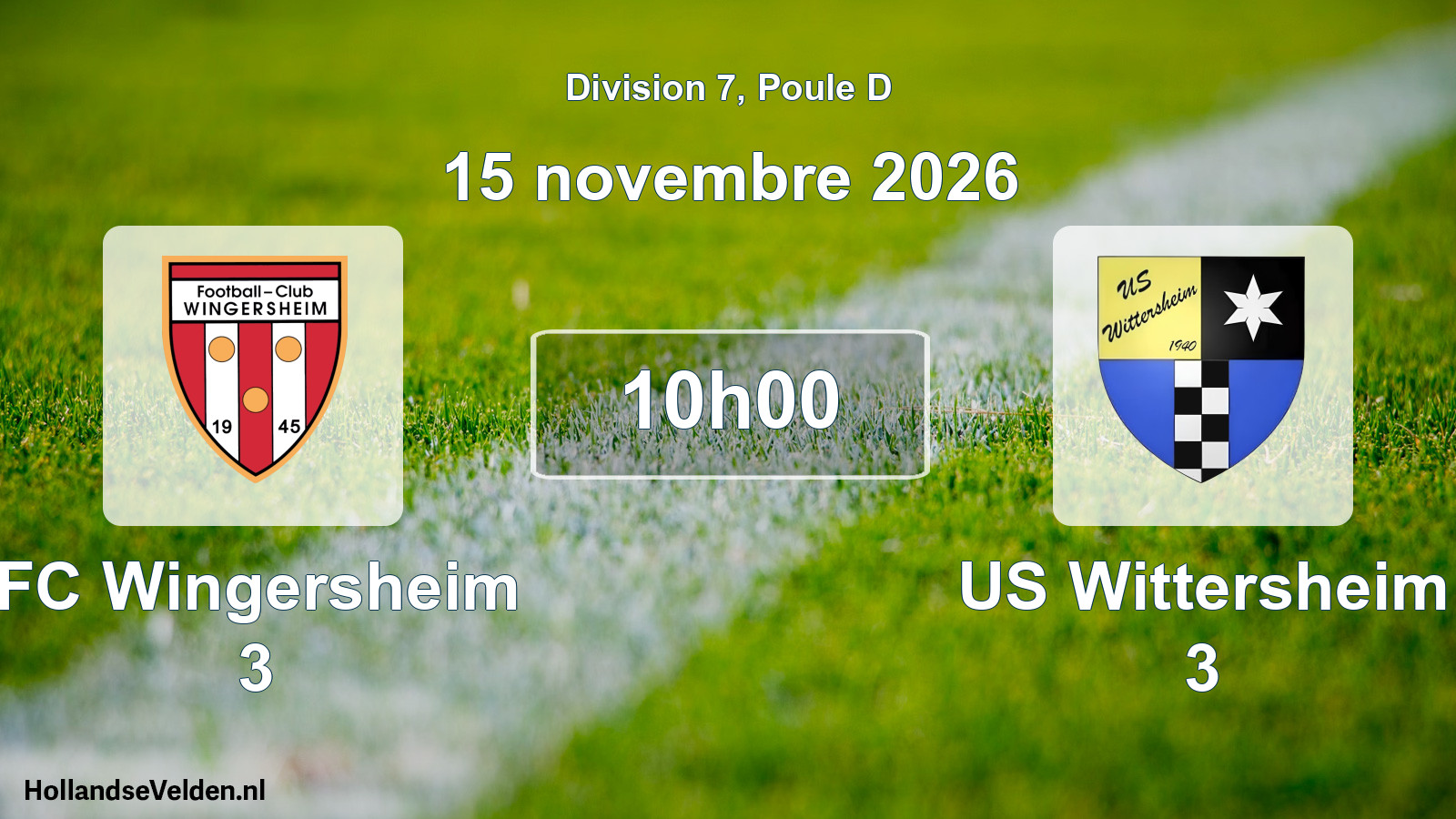 Scheduled Match: FC Wingersheim 3 - US Wittersheim 3 (15 November 2026)