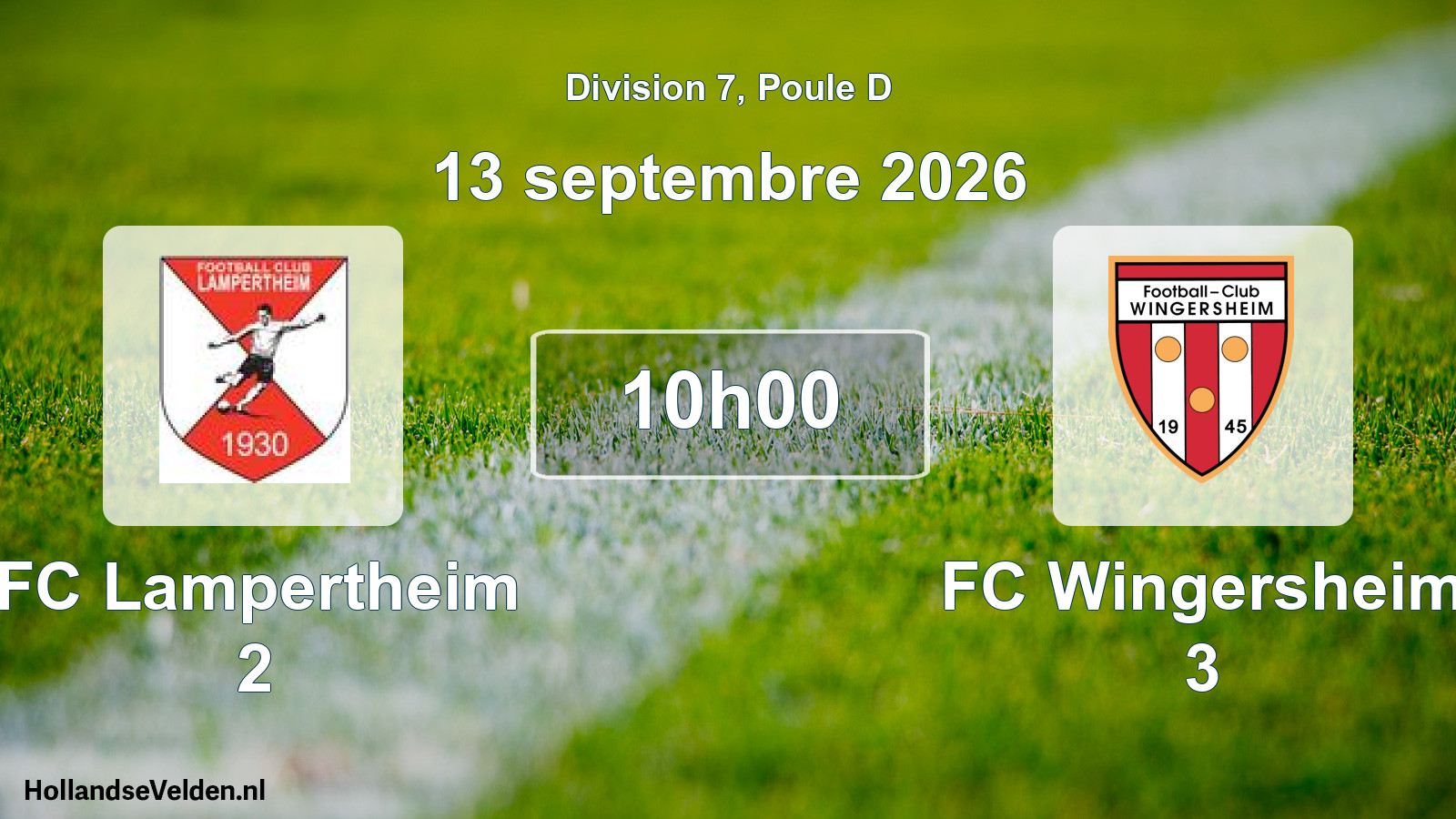 Scheduled Match: FC Lampertheim 2 - FC Wingersheim 3 (13 September 2026)