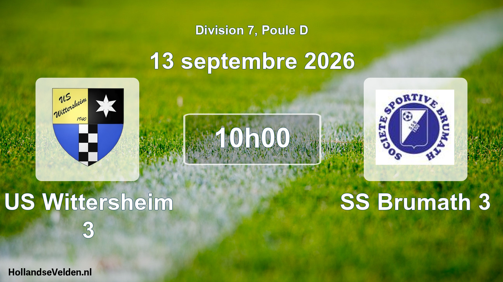Scheduled Match: US Wittersheim 3 - SS Brumath 3 (13 September 2026)