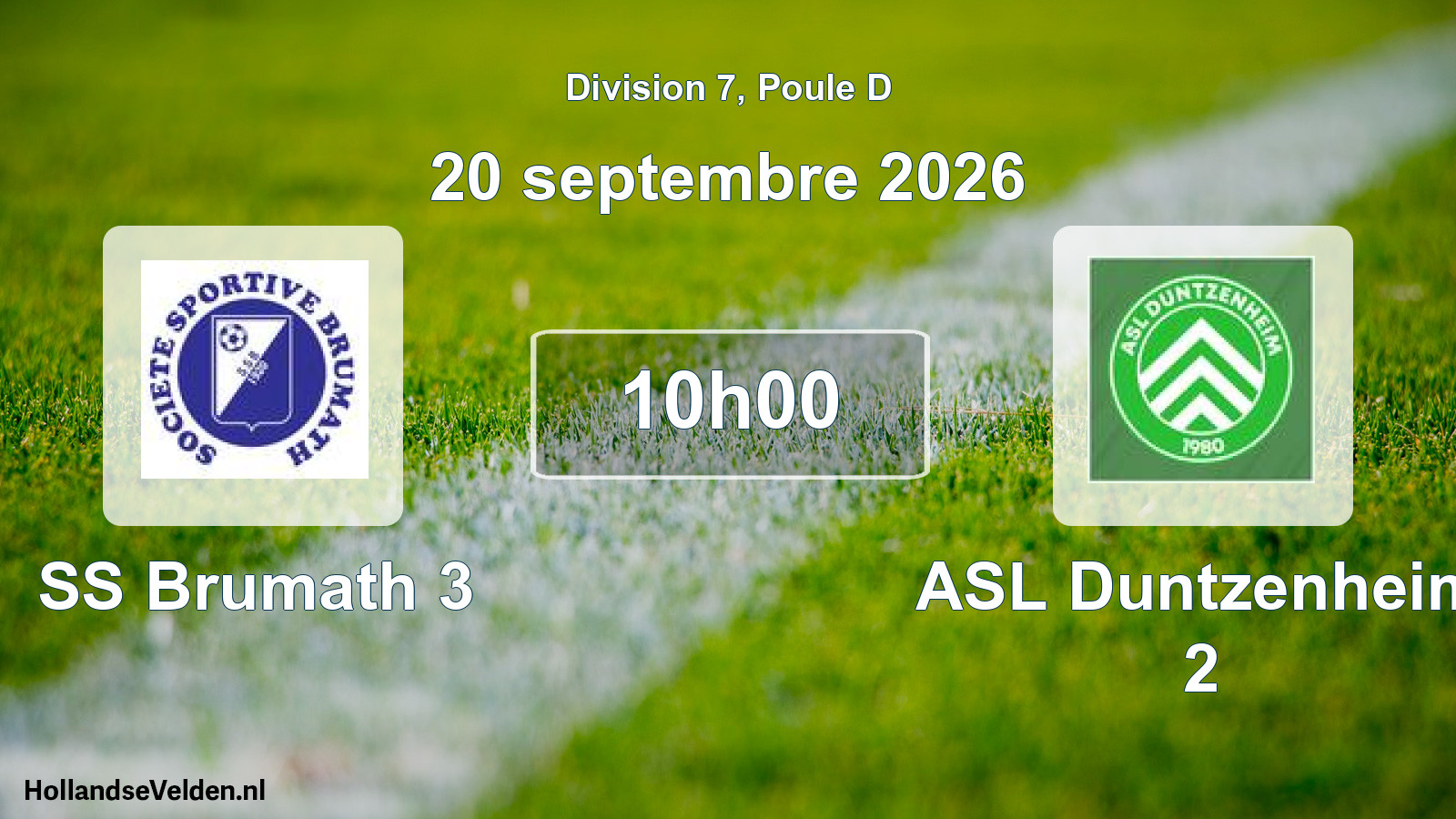 Scheduled Match: SS Brumath 3 - ASL Duntzenheim 2 (20 September 2026)