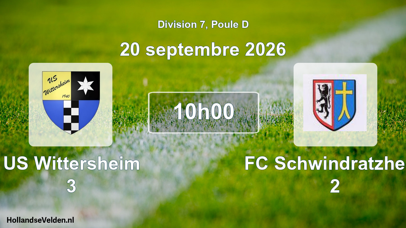 Geplande wedstrijd: US Wittersheim 3 - FC Schwindratzheim 2 (20 september 2026)