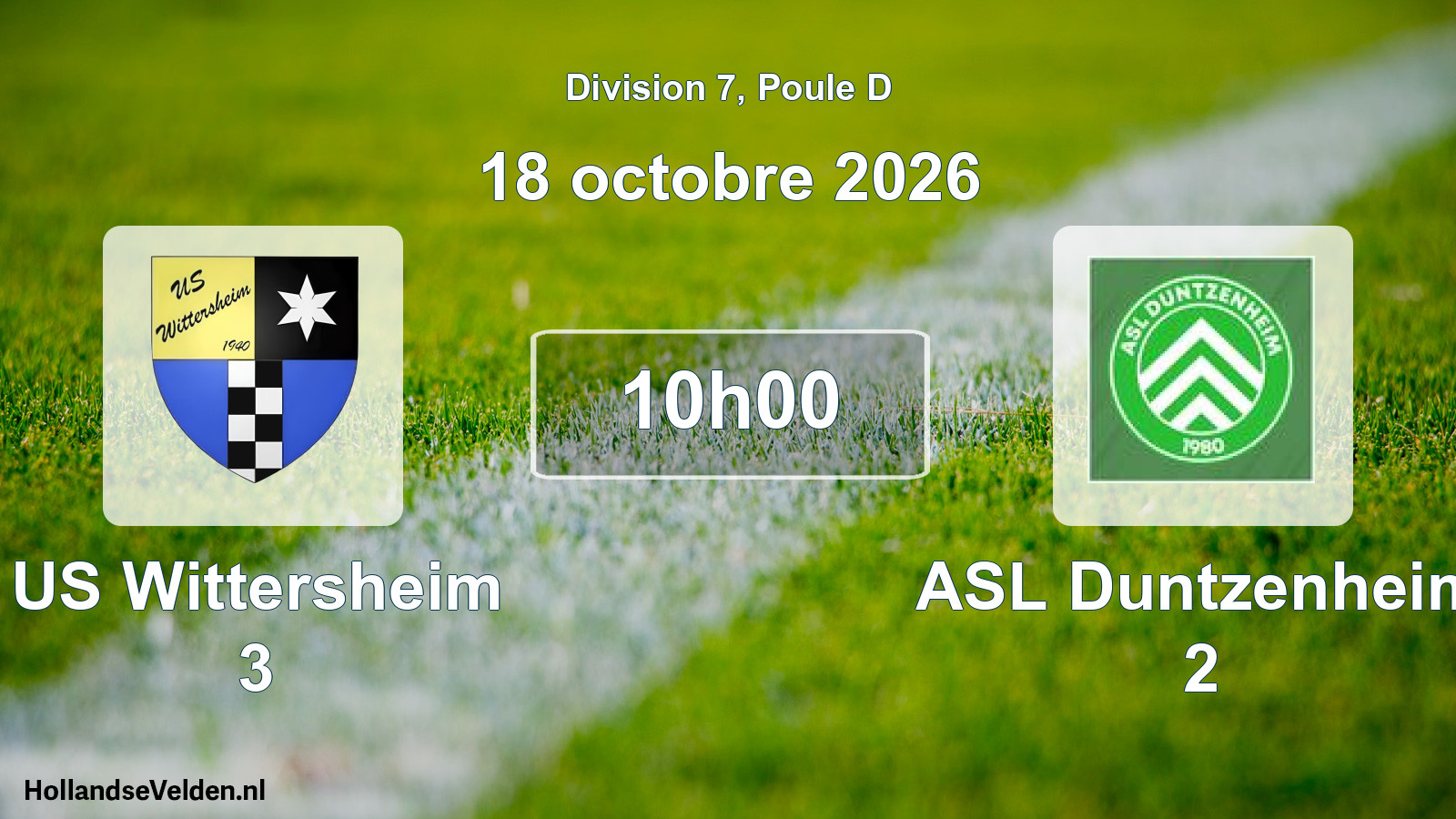 Scheduled Match: US Wittersheim 3 - ASL Duntzenheim 2 (18 October 2026)
