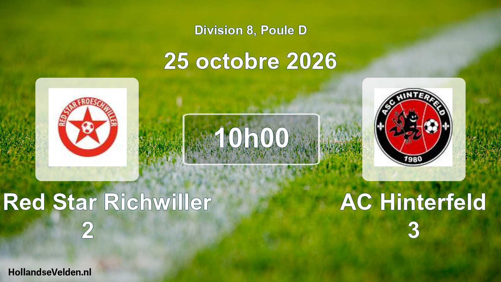Scheduled Match: FC Red Star Richwiller 2 - AC Hinterfeld 3 (25 October 2026)