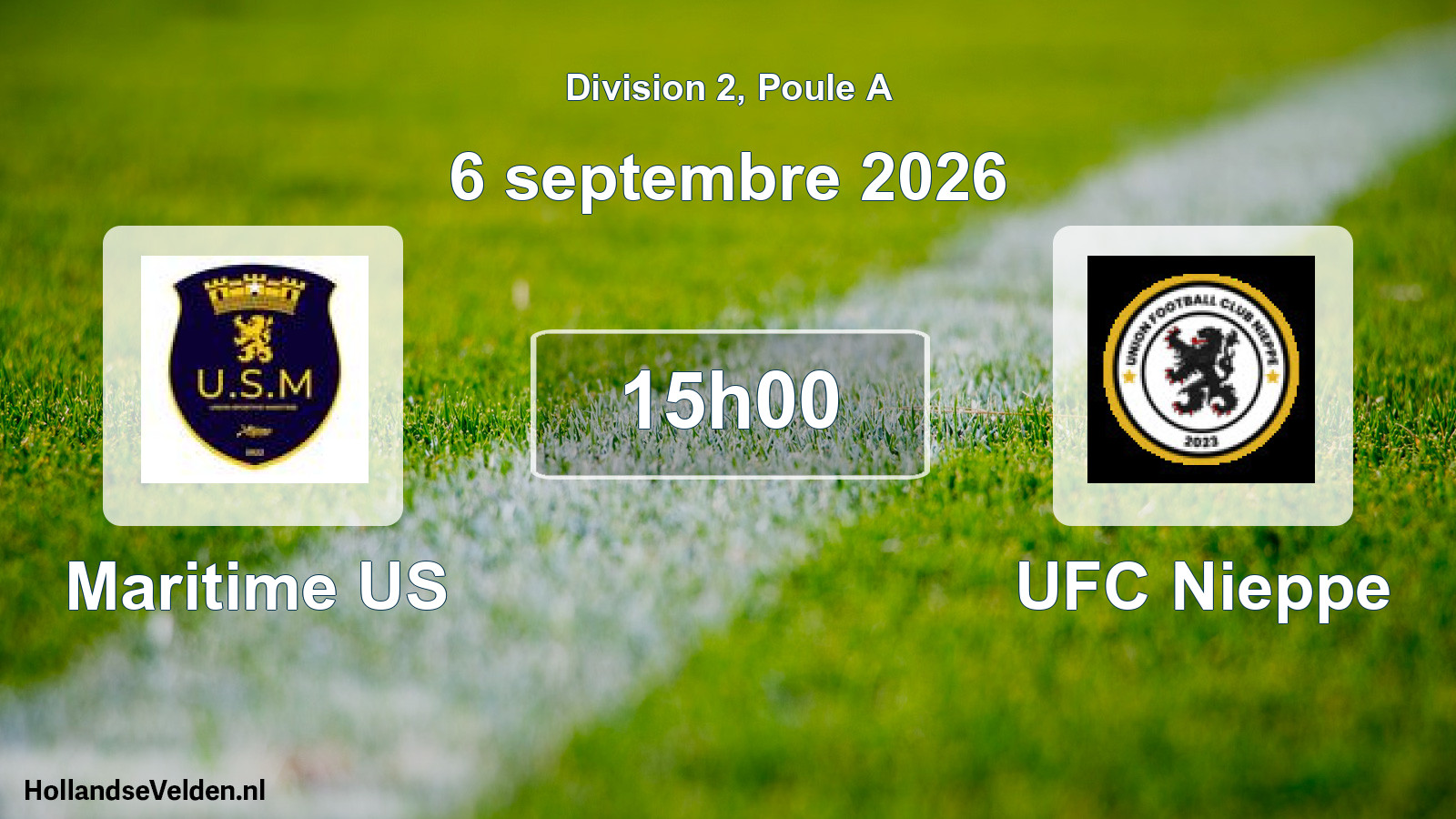Scheduled Match: Maritime US - UFC Nieppe (6 September 2026)