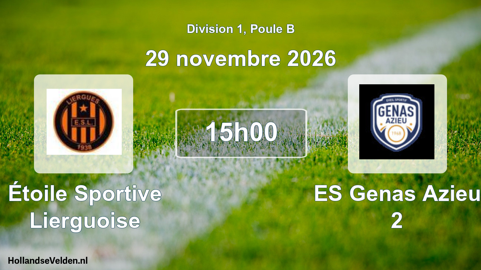 Scheduled Match: Étoile Sportive Lierguoise - ES Genas Azieu 2 (29 November 2026)