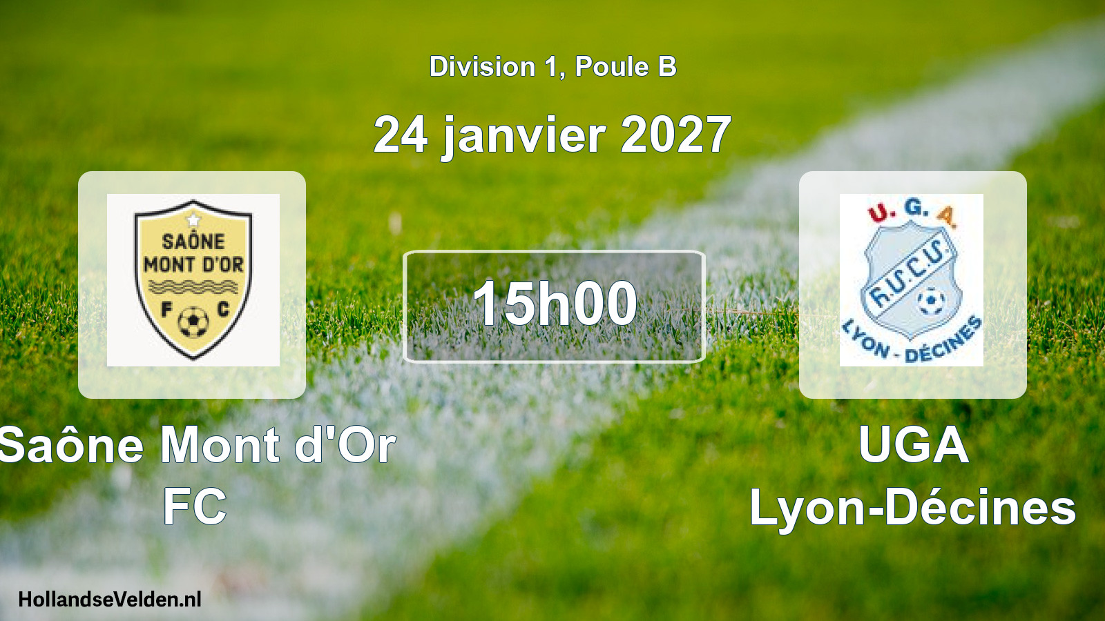 Scheduled Match: Saône Mont d'Or FC - UGA Lyon-Décines (24 January 2027)