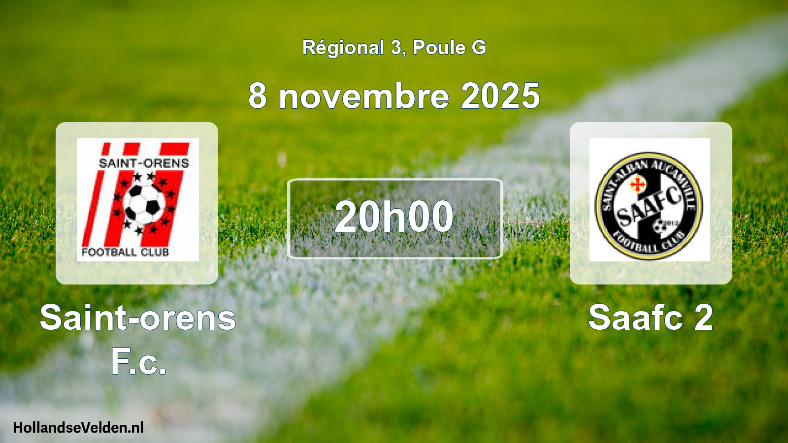 Geplande wedstrijd: Saint-orens F.c. - Saafc 2 (8 november 2025)