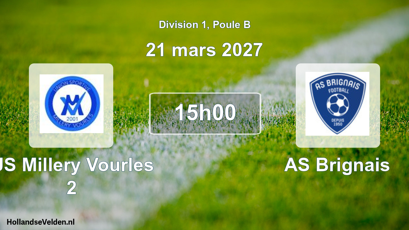 Scheduled Match: US Millery Vourles 2 - AS Brignais (21 March 2027)