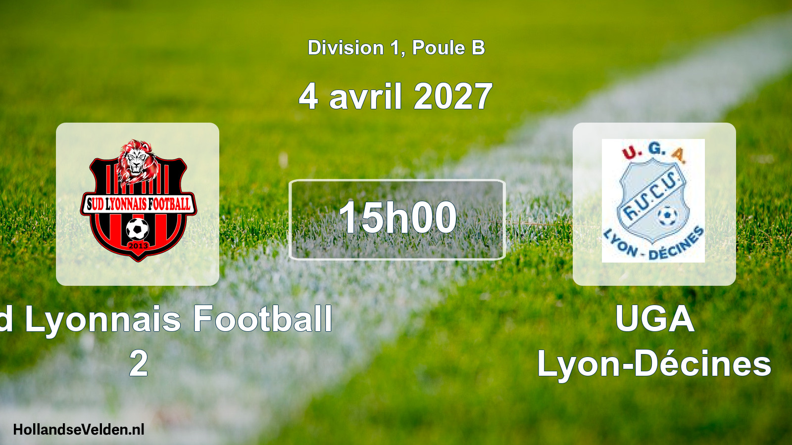 Geplande wedstrijd: Sud Lyonnais Football 2 - UGA Lyon-Décines (4 april 2027)