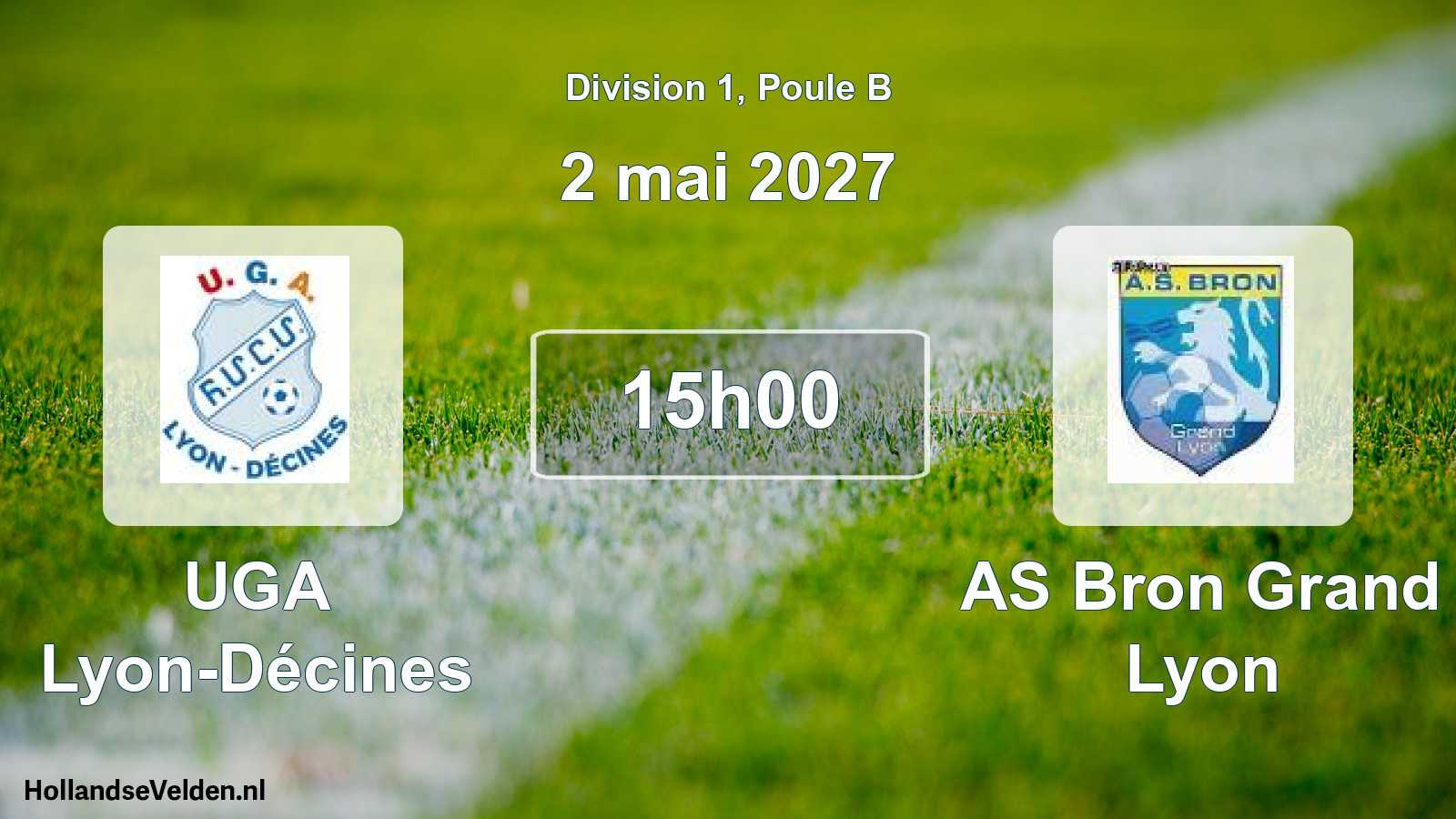 Scheduled Match: UGA Lyon-Décines - AS Bron Grand Lyon (2 May 2027)