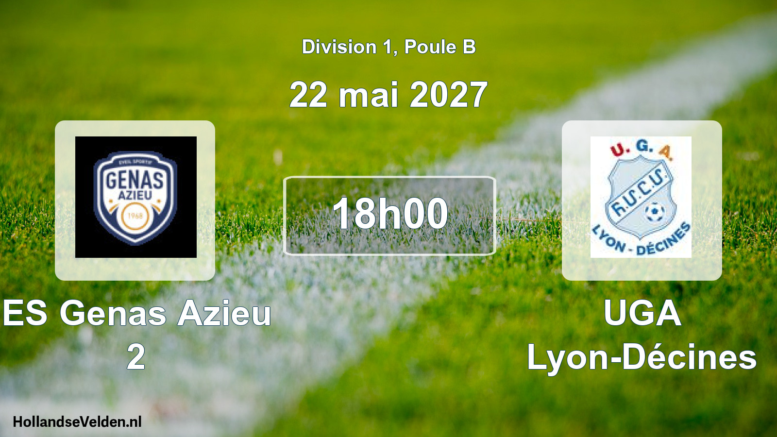 Match programmé: ES Genas Azieu 2 - UGA Lyon-Décines (22 mai 2027)