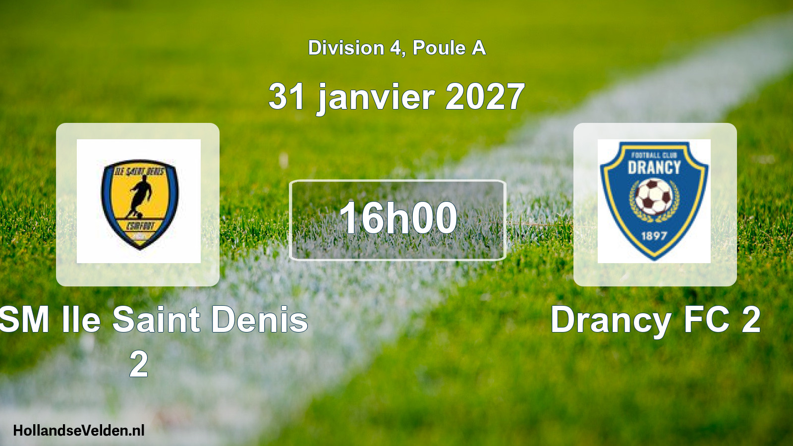 Scheduled Match: CSM Ile Saint Denis 2 - Drancy FC 2 (31 January 2027)