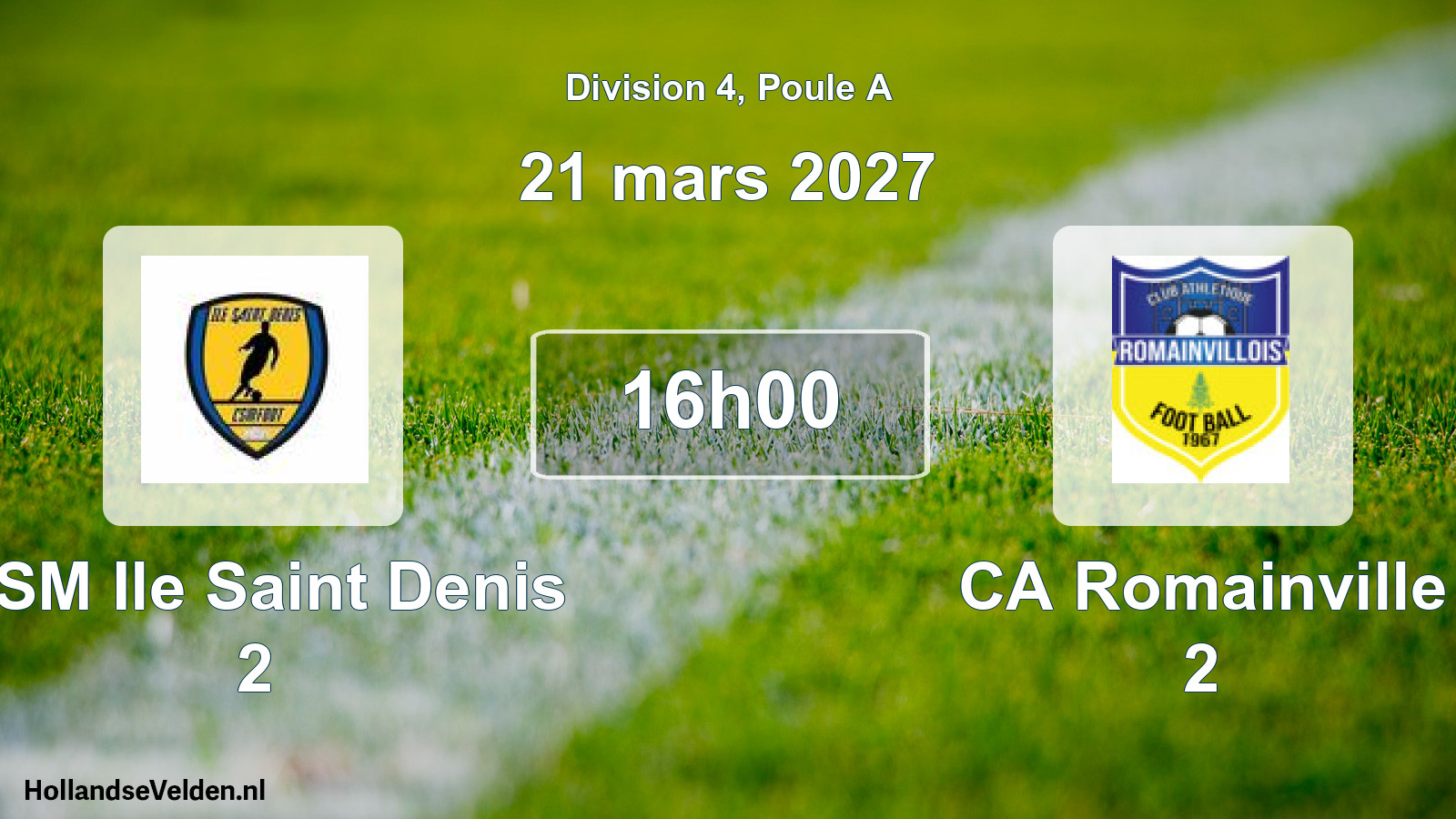 Scheduled Match: CSM Ile Saint Denis 2 - CA Romainville 2 (21 March 2027)