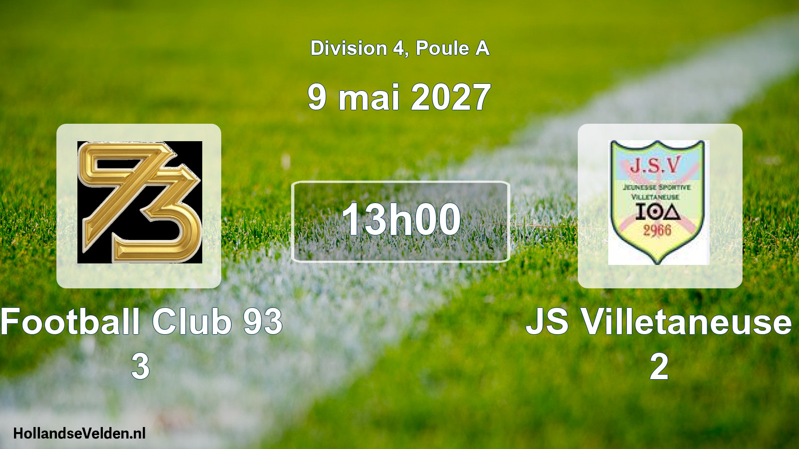 Scheduled Match: Football Club 93 3 - JS Villetaneuse 2 (9 May 2027)