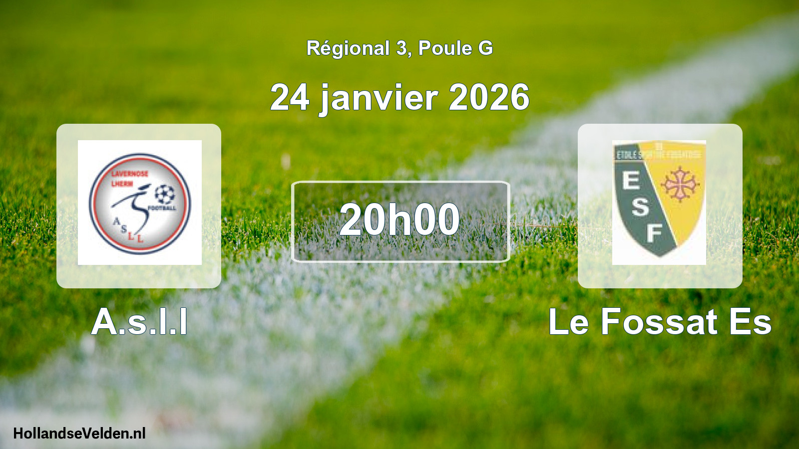 Geplande wedstrijd: A.s.l.l - Le Fossat Es (24 janvier 2026)