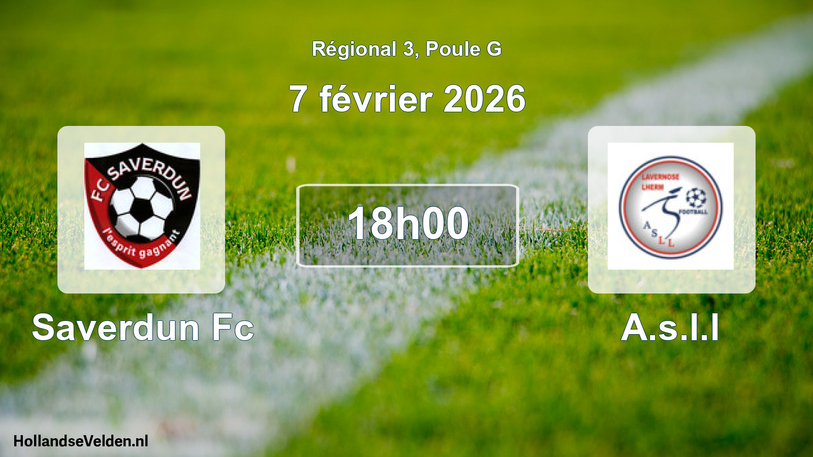 Geplande wedstrijd: Saverdun Fc - A.s.l.l (7 février 2026)